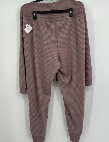 Petal Alfani Thermal Henley Pajama Set in Dusty Lavender  NWT MSRP $70 Size XXL