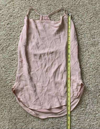 Haute Hippie  blush pink cowl-neck silk tank top size XS