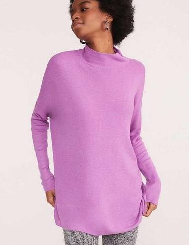 Lou & grey  Purple Mock Neck Tunic Sweater