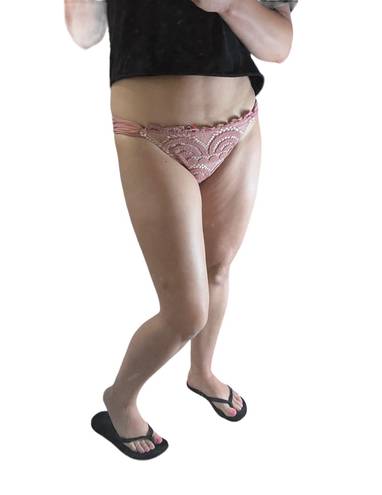 PilyQ Bikini Bottoms- Dusty Rose Lace