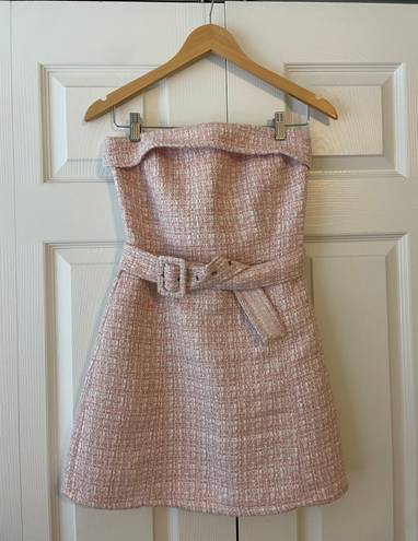 The Moon Day &  Pink Tweed Mini Cocktail Dress