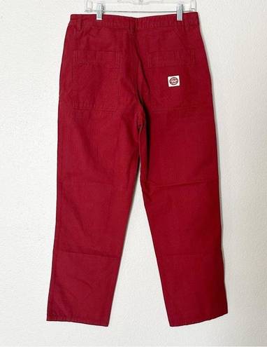 Only  NY Utility Canvas Work Pants Red Size Large