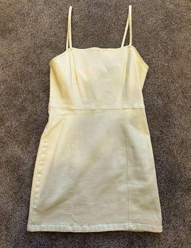 Divided H&M  Yellow Denim Mini Dress Size 10