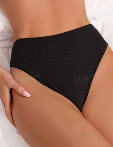 SheIn Black Cheeky Swim Bottoms