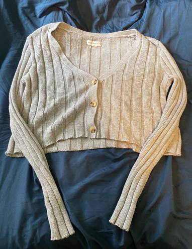 Aeropostale cropped button-down sweater
