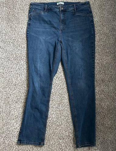 J.Jill  High Rise Smooth Fit Straight Leg Jeans Denim Casual Size 16