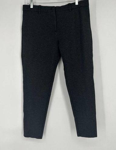 Mario Serrani  Ponte Knit Dress Pants Cropped Tapered Charcoal Gray Size L