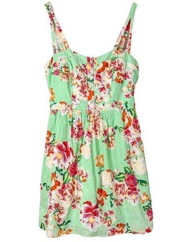 City Triangles  Junior Floral Sweetheart Neck Sleeveless Mini Dress Multi Size 9