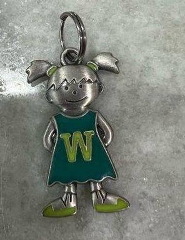 “W” Letter Child Shaped Charm