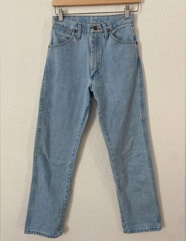 Wrangler light blue cowboy cut high waist slim bootcut jeans size 5 / size 0