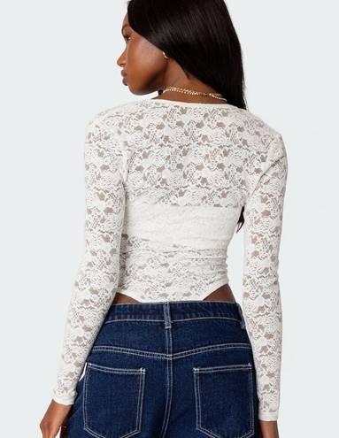 Edikted Sheer Lace Two Piece Bodysuit