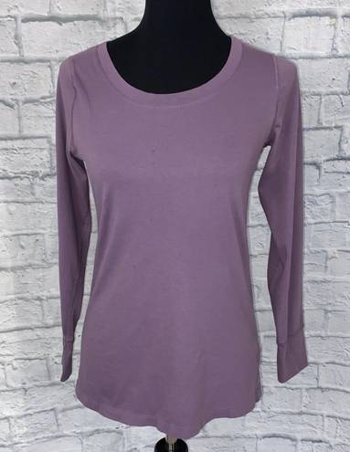 Xersion Longsleeve scoopneck athletic top purple sz small women