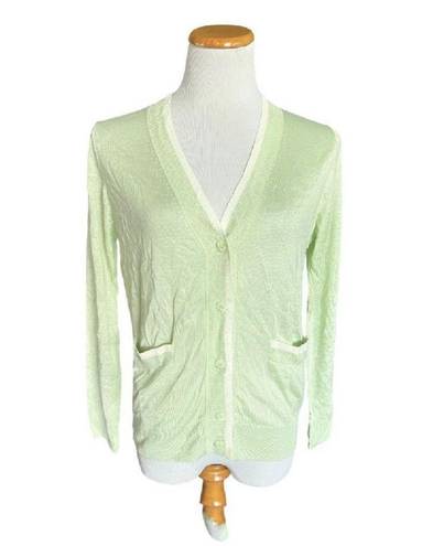 Bebe NWT Womens Mess  Avocado Green Lightweight Cardigan Sweater - Sz M