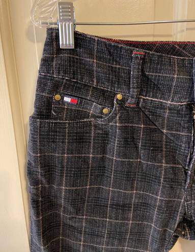 Tommy Hilfiger Y2K grunge black plaid skinny jeans