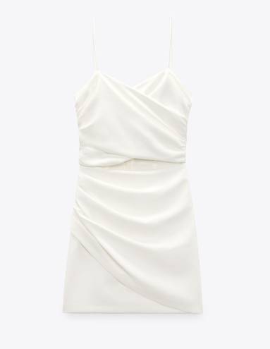 ZARA NEW‼️ DRAPED CUT OUT DRESS IN WHITE SIZE SMALL - $49 (28% Off Retail)  New With Tags - From Kat