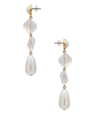 Ettika  Drop Earring Pearls Clear Womens Size OS