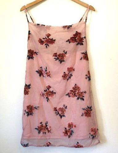 American Eagle NEW NWT  AEO Pink Floral Velvet Cowl Neck Sleeveless Slip Dress XS