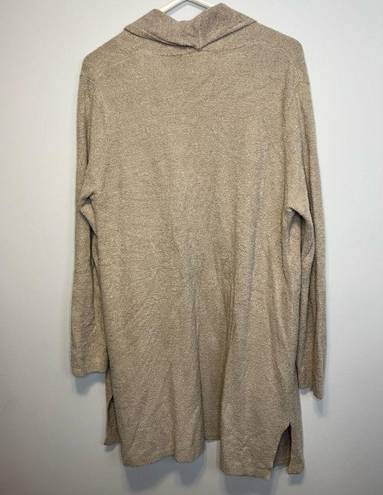 Barefoot Dreams  Bamboo Chic Lite Tan Open Front Long Line Cardigan Sweater