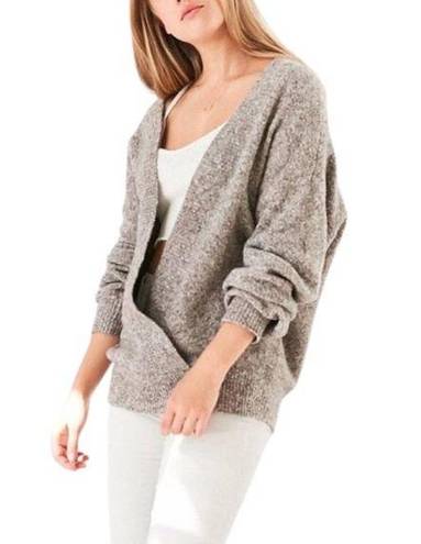 Silence + Noise Anthropologie  Neutral Cream Wrap Textured Sweater Size Small