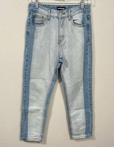 Momokrom  Bleached MultiColor Straight Leg Jeans size 8