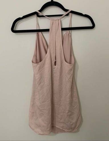 Haute Hippie  blush pink cowl-neck silk tank top size XS