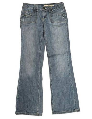 DKNY Vintage Y2K  Mid Rise Boot Cut Jeans with Stretch Slight Distressing Size 6