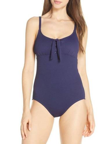 Tommy Bahama New.  navy lace front swimsuit.