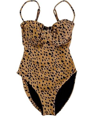 Vix Paula Hermanny  Corsage Leopard Print Swimsuit