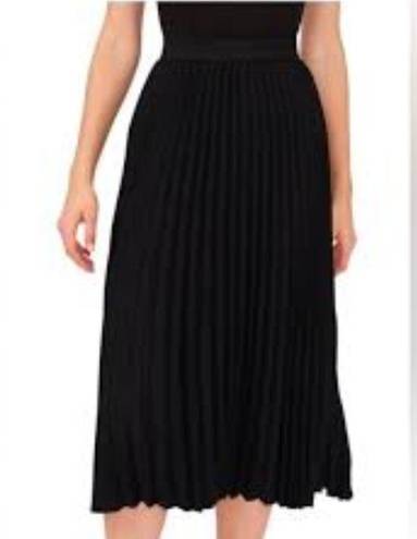 Vince Camuto  Ladies Black Pull On Pleated Midi Skirt SMALL (SKT014)