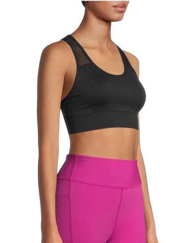 Avia  Womens Seamless Sports Bra Size Small 4-6 Minimum Support Pads Black New