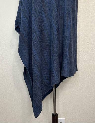 Sejour Silk Blend Blue Heather Knit Poncho Women’s Sweater Size 1X