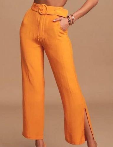 Capulet  Celina Belted Wide Leg Side Slit Cropped Pants, NWT, Medium, MSRP $168