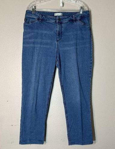 J.Jill  Womens Tried True Straight Leg Jeans 16P Blue Medium Wash