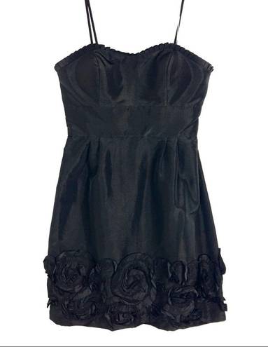 Max and Cleo  Rosette Embellished Trim Strapless Taffeta Special Occasion Dress 10