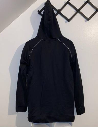 Good American  Performance 1/2 Zip & Size Zip Black Hoodie Tunic Small