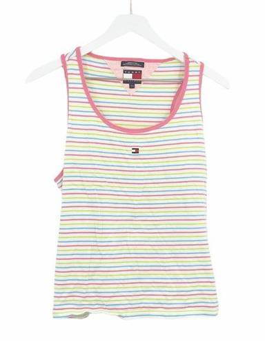 Tommy Hilfiger Vintage Y2K  Pastel Stripe Tank Top SZ XL Early 2000s