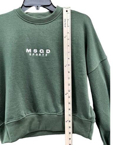 Missguided  Womens MSGD Oversized Crop Sweatshirt 4 Khaki Dark Green Sport Trendy