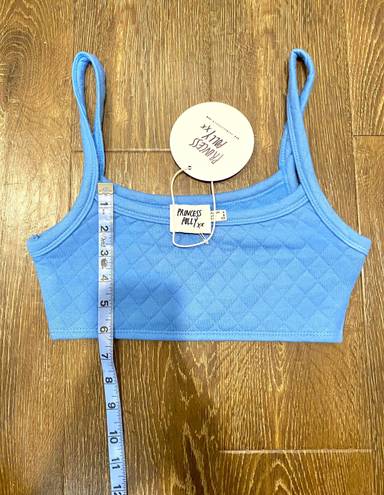 Princess Polly Blue Arabella Cropped Tank Top