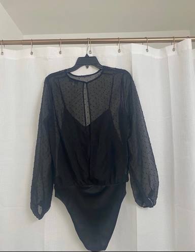 Bodysuit Top Black Size M