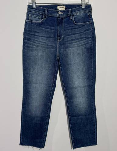 L'Agence New L’agence Sada High Rise Slim Cropped Raw Hem Jean In Mesa Blue Size 28