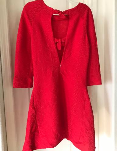 Maje NWT  Rinis Bow Detailed Cloqué Mini Dress Size Medium