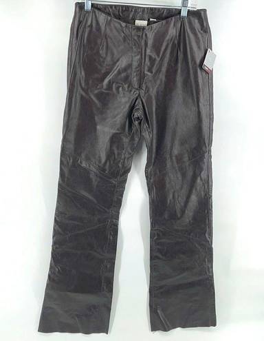 Wilson’s Leather  máxima dark chocolate brown leather pants jeans NEW NWT 10 zip