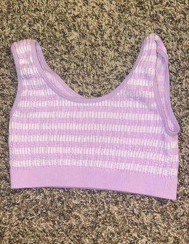 Art Class Purple Striped Brami/bralette Crop Top 