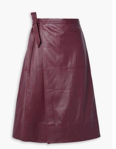 NWT Jonathan Simkhai Bia Vegan Leather Wrap Skirt Size 8