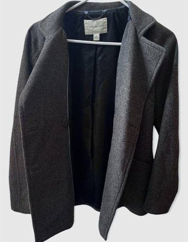 Banana Republic Y2K  Wool Double Breasted Gray Peacoat Women’s XS