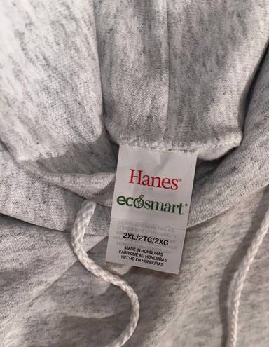 Hanes Ash EcoSmart Unisex Fleece Hoodie 2X