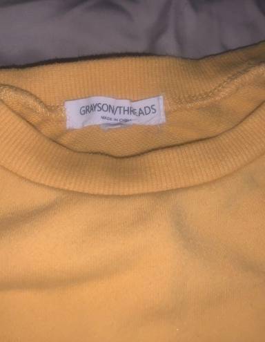 Grayson Threads Yellow Crop Sweatshirt by