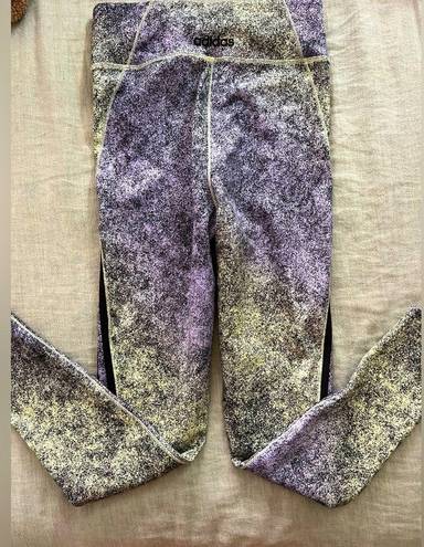 Adidas NWOT  Climalite High Waisted Speckled 3 Stripe Leggings S