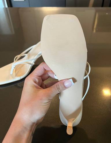 White Mini Heels Size 9.5