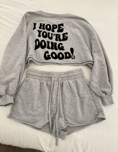 Sweat Short Set Gray Size XS